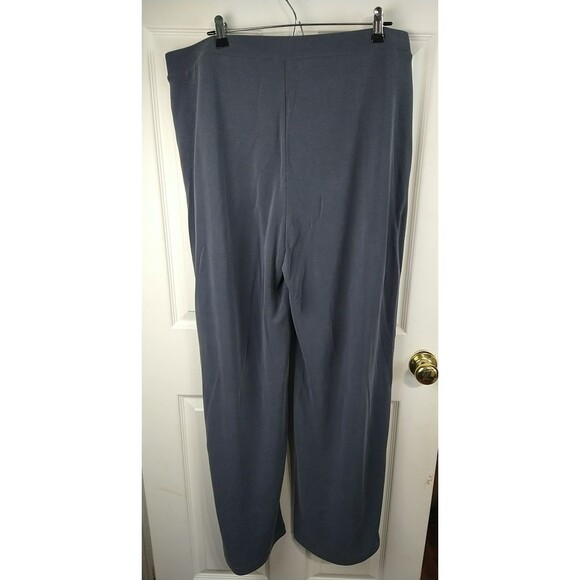 PureJill Woman XLT Pant Knit Wide Leg Pockets Elastic Waist Grey Casual Comfort - Picture 10 of 11